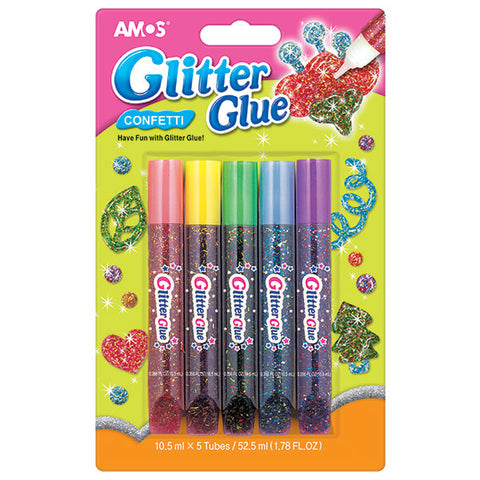 AMOS CONFETI GLUE 10.5ml 5pcs 12`s - GCF10B5