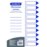 MARLIN FILE DIVIDERS / INDEXES - POLY-PROP