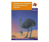 "Via Afrika Sepedi Home Language Intermediate Phase Graded Reader 17:  Dimpšhe tša mafolofolo tša mebotwana ya leganata (Printed book.)"