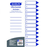MARLIN FILE DIVIDERS / INDEXES - POLY-PROP