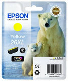 C13T26344012Epson Singlepack Yellow 26XL Claria Premium Ink