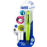 MILAN MC PENCIL PLUS 2 SPARE ERASERS 2B 0.7mm BLISTER LIME