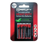 Amplify AAA Heavy Duty Carbon Zinc Batteries - 4 Pack