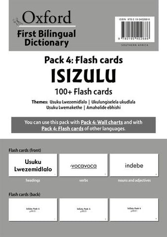 Oxford First Bilingual Dictionaries: Pack 4 Flash Cards IsiZulu (100+ Flash Cards)