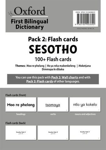 Oxford First Bilingual Dictionaries: Pack 2 Flash Cards Sesotho (100+ Flash Cards)