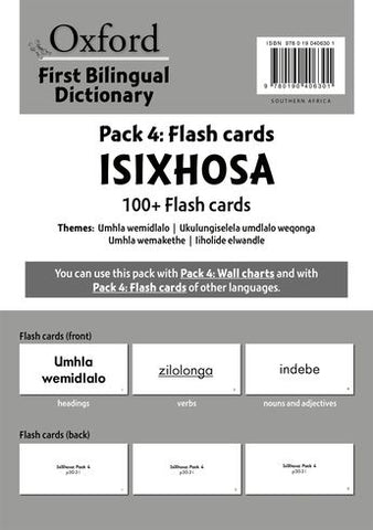 Oxford First Bilingual Dictionary pack 4 cards isiXhosa