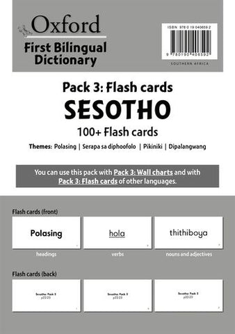 Oxford First Bilingual Dictionaries: Pack 3 Flash Cards Sesotho (100+ Flash Cards)