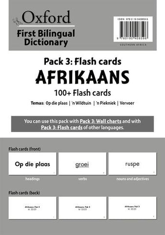 Oxford First Bilingual Dictionary pack 3 cards Afrikaans