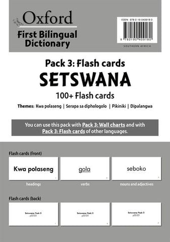 Oxford First Bilingual Dictionaries: Pack 3 Flash Cards Setswana (100+ Flash Cards)