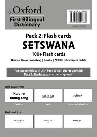 Oxford First Bilingual Dictionaries: Pack 2 Flash Cards Setswana (100+ Flash Cards)