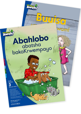 Aweh! isiXhosa Phonics Grade 1 Level 3 Big Book 2 Abahlobo abatsha bakaKrwempayo and Buyisa umnqwazi wam!