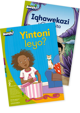 Aweh! isiXhosa Phonics Grade 1 Level 2 Big Book 4 Yintoni leyo? and Iqhawekazi uChwayita