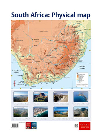 Poster Pack: To: Poster 05 - South Africa Physical map