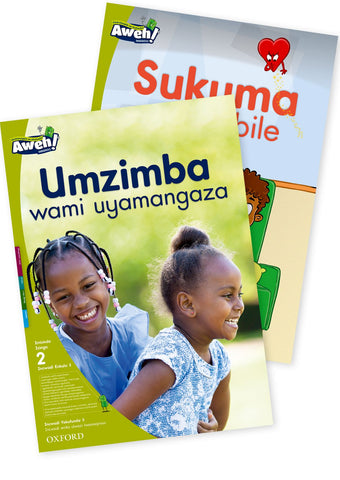 Aweh! isiZulu Phonics Grade 1 Level 2 Big Book 3 Umzimba wami uyamangaza and Sukuma ngilambile Kuki