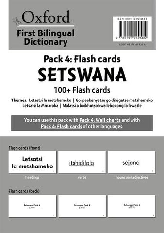 Oxford First Bilingual Dictionaries: Pack 4 Flash Cards Setswana (100+ Flash Cards)