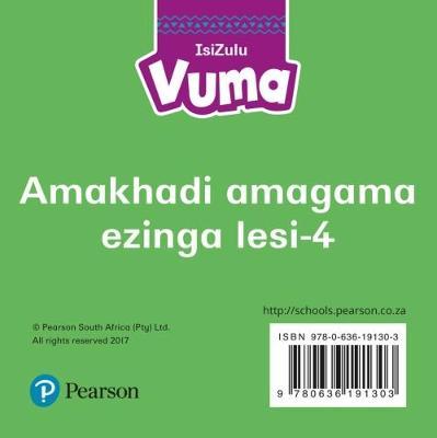 Vuma IsiZulu Home Language Amakhadi amagama Izinga lesi-4: Level 4: Grade 1