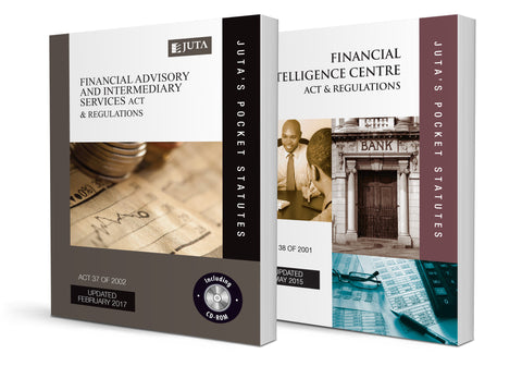 Financial Intelligence Centre Act 38 of 2001 & Regulations AND Financial Advisory and Intermediary Services Act 37 of 2002 & Regulations (includes Ombud Rules and related material on CD) (two-volume set) (Juta's Pocket Statutes)