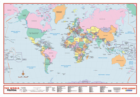 World Political Educational Wall Map