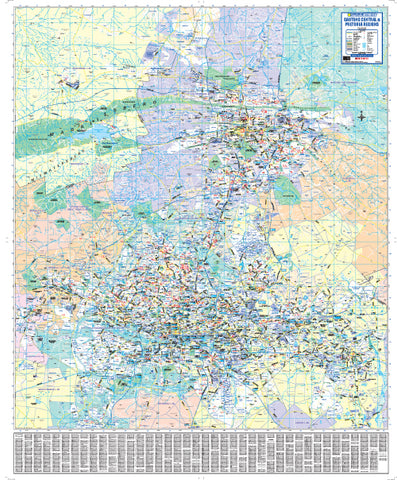 Joburg & Pretoria Regional Wall Map