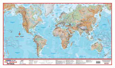 World Physical Active Learning Wall Map