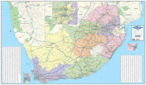 Businessman’s Wall Map of South Africa