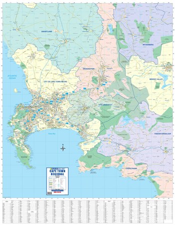 Cape Town Regional Wall Map