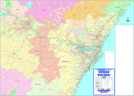 Durban Regional Wall Map