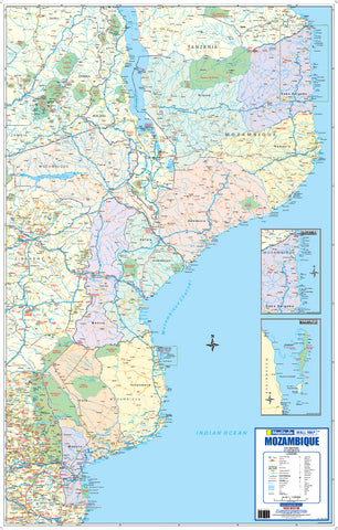 Mozambique Wall Map