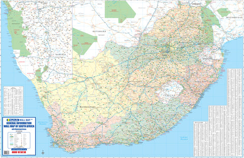 General Information Wall Map of South Africa 5th EDITION