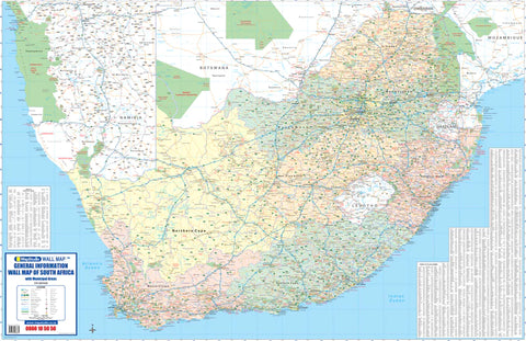 General Information Wall Map of South Africa 7th EDITION