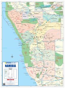 Namibia Political Wall Map