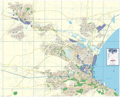 Port Elizabeth Large Wall Map