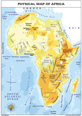 CHART: PHYSICAL MAP OF AFRICA A1