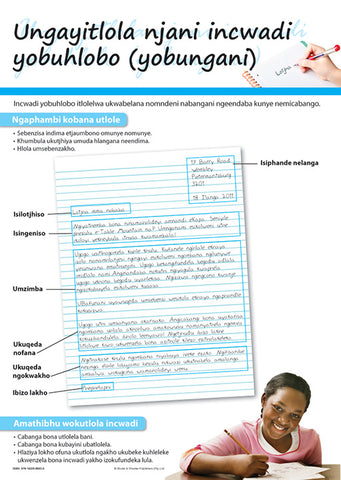 CHART: HOW TO WRITE A PERSONAL LETTER (NDEBELE) A2