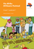 Via Afrika Afrikaans Huistaal Graad 1 Leesboek 1 Stories: 1. Ons eet waatlemoen 2. ‘n Dag by die skool 3. Lana en die wind 4. Kan Wolle ‘n bal bang?5. Daar’s reën in die lug