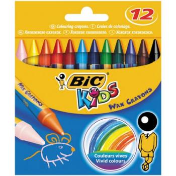 Bic Triangular Wax Crayons - Wallet-12