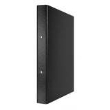 DONAU A4 2R 25mm RING BINDER PP ROUND BACK BLACK (Each)