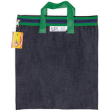 4KIDS DENIM LIBRARY BOOK BAG WITH HANDLE BLUE