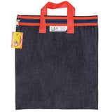 4KIDS DENIM LIBRARY BOOK BAG WITH HANDLE BLUE