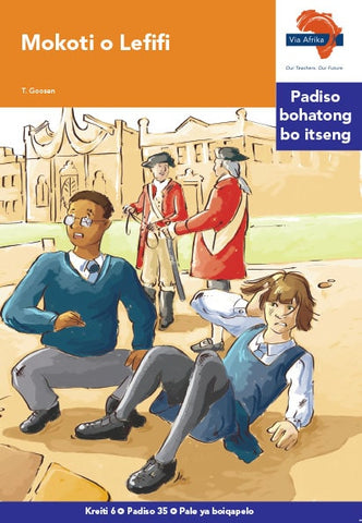 "Via Afrika Sesotho Home Language Intermediate Phase Graded Reader 35:  Mokoti o Lefifi (Printed book.)"