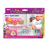 AMOS GLASS DECO FLOWER MAGNET - FM10P6-D1