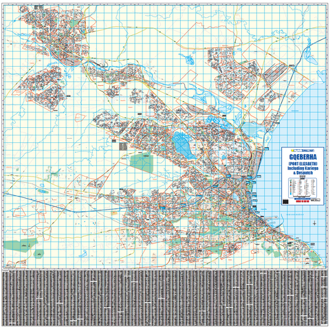 Port Elizabeth Large Wall Map