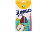 ADEL JUMBO TRIO COLOURED PENCILS -  12'S