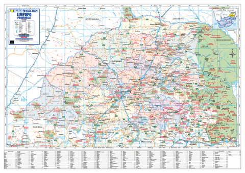 Limpopo Provincial Wall Map