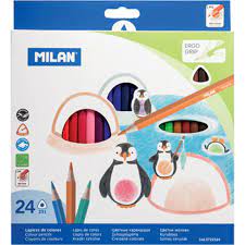 MILAN TRIANGULAR COLOURED PENCILS 24'S
