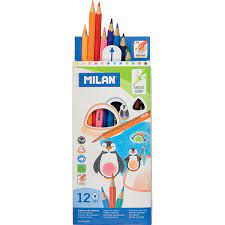 MILAN TRIANGULAR COLOURED PENCILS 12'S