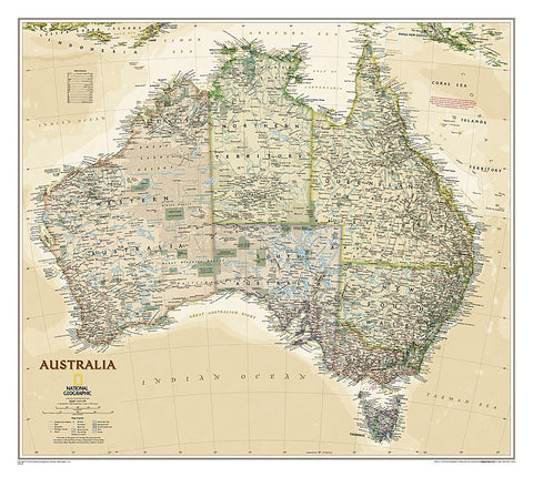 Australia Executive Wall Map
