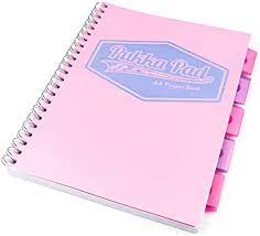 GRAFTON PUKKA A4 NEON PROJECT BOOK PINK 200 SH