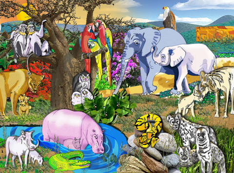 PUZZLE: AT THE KRUGER PARK 63 PIECE