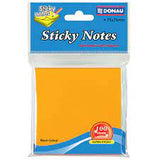 DONAU STICKY NOTES PAD 75 X 75 YELLOW 100 SHEETS